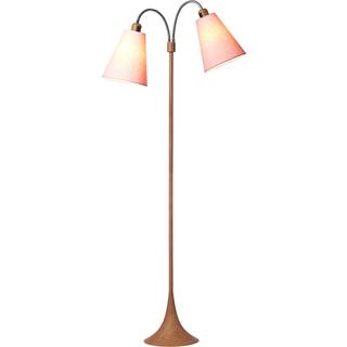 Fodgænger Gulvlampe trælook m/pink skærme