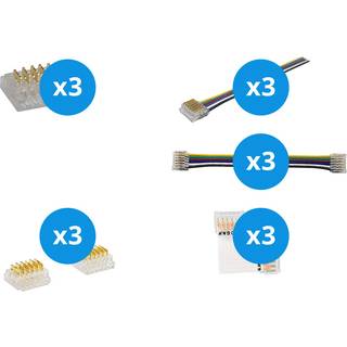 Noxion LED Strip Naga - Forbindelsesstykke Dual Hvid 8mm - Store 40stk