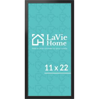 Lavie Home 11x22 Billedramme til vægskærm 11x22 sort billedramme med HD Plexiglas 11 x 22 plakatramme 1 Pakningsdisplay til lodret eller vandret