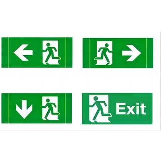 LED EXIT skilt til skinne - 3W, 2 timers batteri, inkl. piktogrammer, til 3-faset skinner