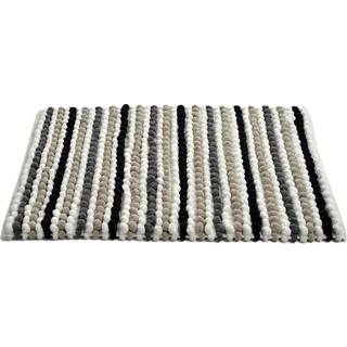 Tyk Bobble-stribet Bademåtte Monokrom 50 80 cm