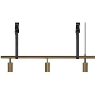 RUBN Long John Pendel 3 Spots (100 cm) Brass Black Leather