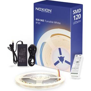 Noxion LED Strip Naga 5 Meter Komplet sæt - Smart Wifi - 24V - 120LEDs/m - 9.6W/m - 930-965 Justerbar Hvid | 8mm - IP20 - Bedste Farvegengivelse - SMD2835