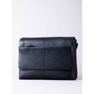 Lakeland Leather Lakeland Leather Black Crummock Laptop Messenger Bag