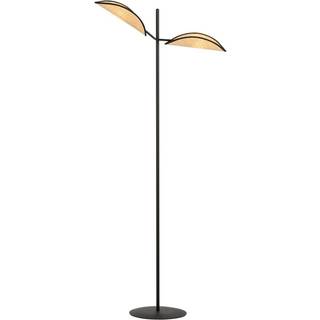 Vene LP2 Sort/Rattan gulvlampe - Ø12 cm, E14, 230V, uden lyskilde