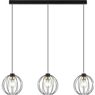 Gino 3 Sort/Guld pendellampe - Ø24 cm, E27, 230V, uden lyskilde