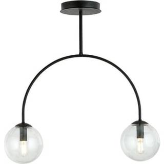 Archi 2 Sort/Transparent lysekrone - Ø14 cm, E14, 230V, uden lyskilde