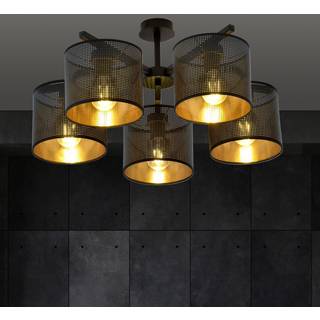 Jordan 5 Sort/Guld loftslampe - Ø15 cm, E27, 230V, uden lyskilde