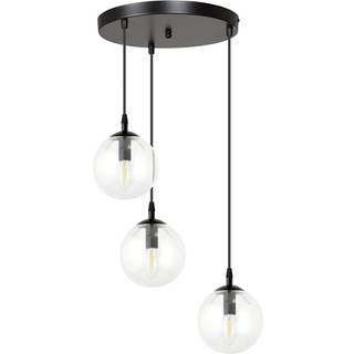 Cosmo 3 Sort Premium Transparent pendellampe - Ø14 cm, E14, 230V, uden lyskilde