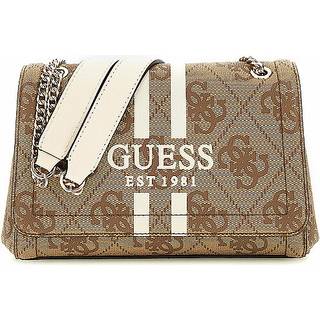 Guess Noelle 4G Logo Skuldertaske lysebrunt