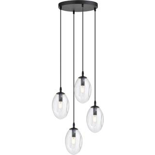 Astral 4 Sort Premium Transparent pendellampe - Ø12 cm, E14, 230V, uden lyskilde