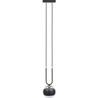 Glam 1 Sort/Stribe pendellampe - Ø14 cm, E14, 230V, uden lyskilde