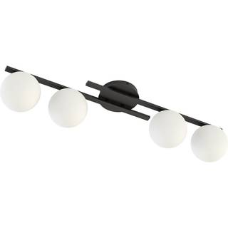 Kairo 4 Sort/Opal loftslampe - Ø14 cm, E14, 230V, uden lyskilde