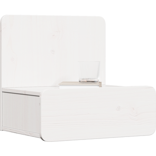 Sengebord 2 pcs Hvid 44 x 32.5 x 40 cm Massivt fyrretræ