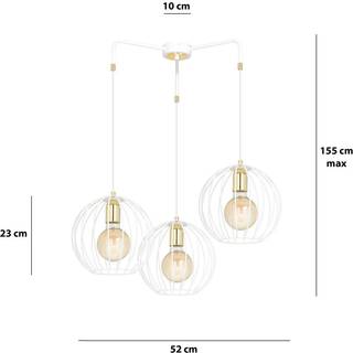 Albio 3 Hvid pendellampe - E27, 230V, uden lyskilde
