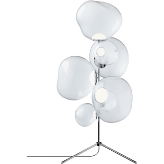 Tom Dixon - Melt Floor Chandelier LED Gulvlampe Opal/Silver
