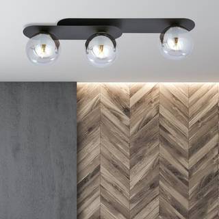 Plaza 3 Sort/Grafit loftslampe - Ø14 cm, E14, 230V, uden lyskilde