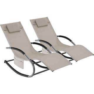 Havestol Taya, ergonomisk, svingfunktion - beige,Sæt med 2 stk.