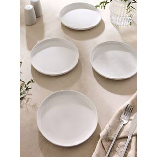 Next Set of 4 White Moderna Side Plates