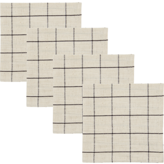 Join 4-pak Serviet, Black Offwhite , 40x40 cm