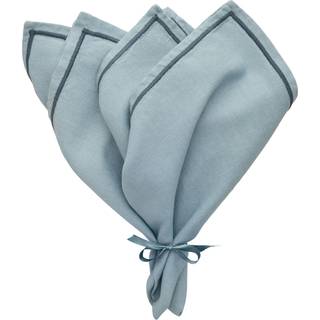 Decotique Sienna Serviet 45x45 Cm 2-pak - Servietter & Tilbehør Bomuld Dusty Blue - 398129