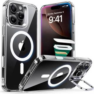 ESR iPhone 16 Pro Max Classic Hybrid Cover m. Kickstand - MagSafe Kompatibel - Gennemsigtig