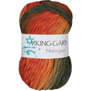 Viking Naturgarn 659 Multi oransje/brun Indhold: 100% Uld Vægt/længde: 50 g = ca. 50 meter Anbefalede pinde: 7.00 mm Strikkefasthed: 10 x 10 cm = 12 m Håndvask, tørres fladt.