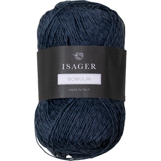 Isager Bomulin - Marineblå 47 - 7626