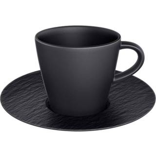 Villeroy & Boch Manufacture Rock Espressokop Med Underkop - Espressokopper Porcelæn Sort - 300589-388346