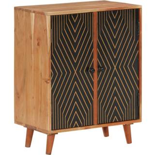 Skab 60x35x74 Cm Massivt Akacietræ