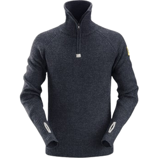 Snickers uldtrøje 2905 M navy 29059500005 m/kort lynlås