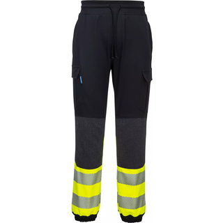 KX3 Hi-Vis Flexi joggerbukser - Sort/Gul (Størrelse: L)