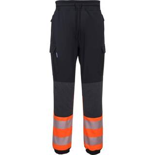 KX3 Hi-Vis Flexi joggerbukser - Sort/Orange (Størrelse: M)