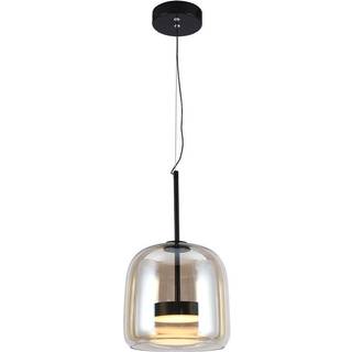 6W LED Designer Pendel - 3000K, Metal+Glas, Hus - Kulør : Varm
