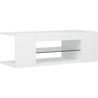 Tv-Skab Med Led-Lys 90X39X30 Cm - Hvid