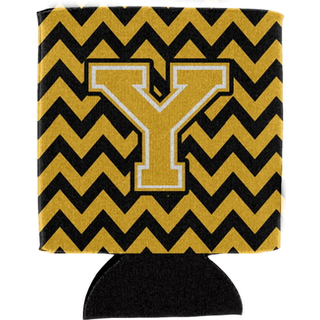 """" Caroline's Treasures CJ1053-YCC-brev y Chevron Black and Gold Can eller flaske Hugger Multicolor """"