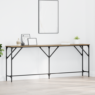 Konsolbord artisan eg 200 x 29 x 75 cm Laminat træ og metal