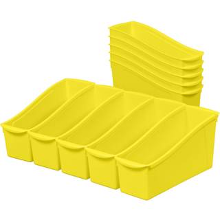 ECR4KIDS Linking Book Bin Interlocking Storage Neon Yellow 10-Piece
