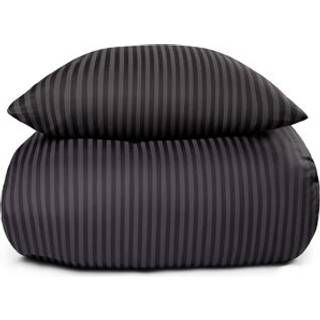 Dobbelt sengetøj i 100% Bomuldssatin - 200x220 cm - Mørkegråt ensfarvet sengesæt - Borg Living sengelinned