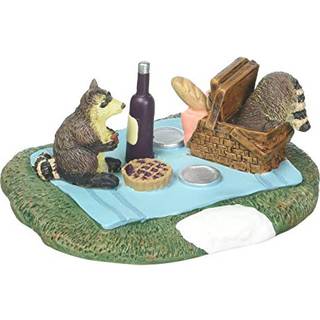 Afdeling 56 samlinger Woodland Raccoon Picnic Figurine Village tilbeh?r Multicolor