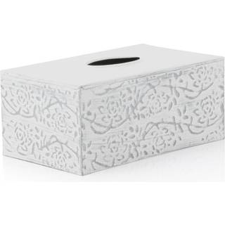 Moderne bondeg?rdsv?vskasse d?kning dekorativ v?vsboks Holder Square Tissue Box Cover Country Chic Distressed White Tissue Box Cover Rustic Metal