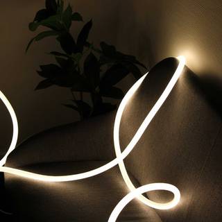 5m Neon Flex Tube til Indretning - Varm hvid, D16 Neon komplet sæt, 230V