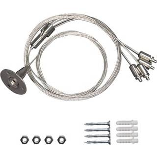 Wire sæt til LED panel - 200cm + 80cm, justerbar højde, 4-delt