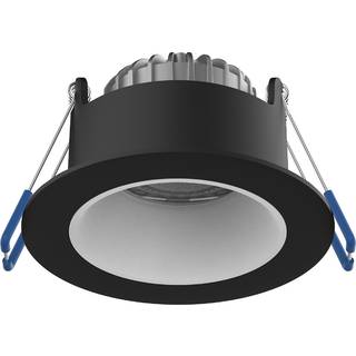 Noxion LED Spot Ares Dyb Sort 6W 540lm 927-940 3CCT - med Indre Ring Hvid | Udsnit 68mm