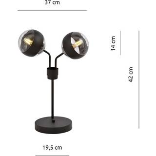 Nova LN2 Sort/Stribe bordlampe - Ø14 cm, E14, 230V, uden lyskilde