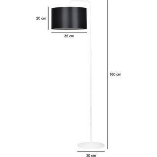 Trapo LP1 Hvid/Sort gulvlampe - Ø35 cm, E27, 230V, uden lyskilde