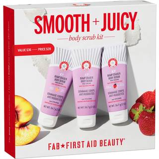 First Aid Beauty - Smooth + Juicy Scrub Kit - Sæt Med Bodyscrubs Til Keratosis Pilaris - Kp Srub Smooth & Juicy Trio Kit - For Women