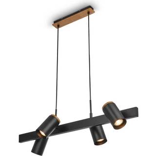 Briloner Hængelampe Duta, dæmpbar, Sort, Stue/spisestue, Metal, Moderne