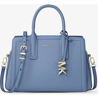 MK Laila Small Pebbled Leather Satchel - Blue - Michael Kors - ONE SIZE