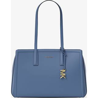 MK Laila Medium Leather Tote Bag - Blue - Michael Kors - ONE SIZE